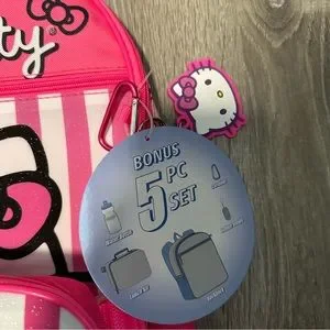 NWT Hello Kitty Backpack 5 Pcs Lunch Bag Carabiner Water Bottle Key Chain Sanrio Sanrio | Bags | Nwt Hello Kitty Backpack 5 Pcs Lunch Bag  main image 2
